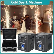 2PCS Cold Spark Machine Firework Machine DMX DJ Stage Effect with Flight Case