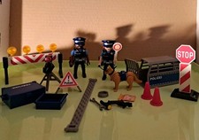 PLAYMOBIL City Action 6878 Polizei Straßensperre Radarkontrolle Hund