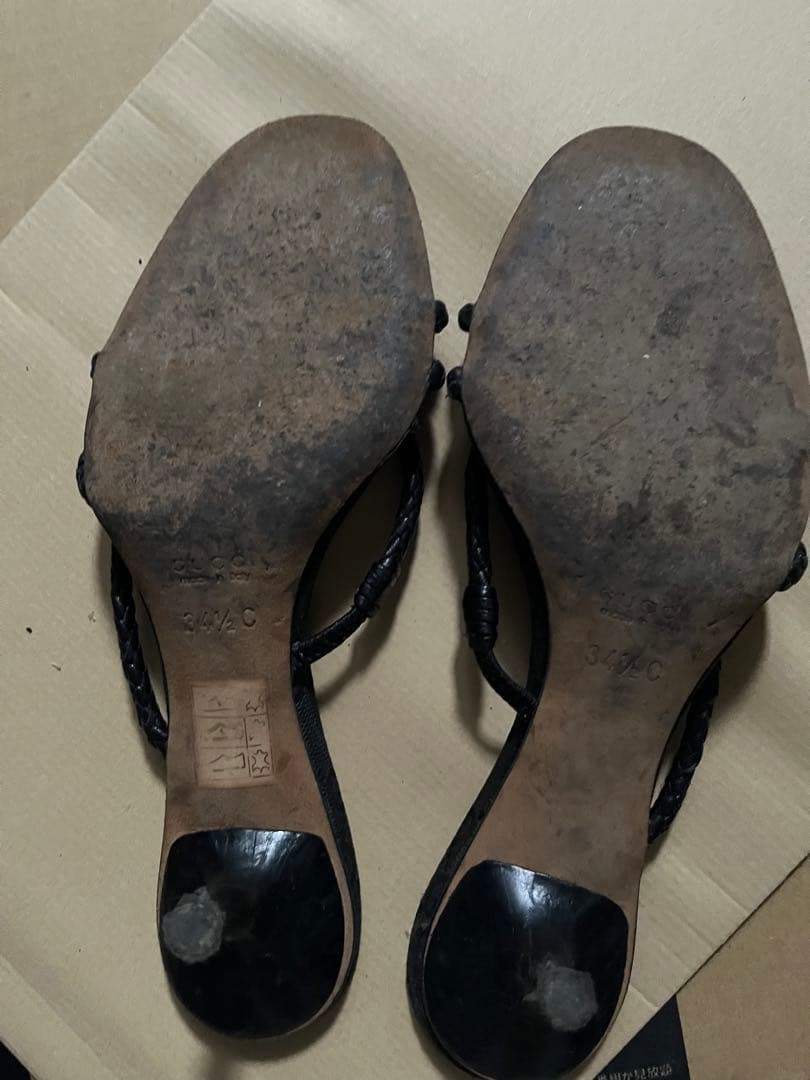 Gucci Flat Sandals Black Size 34.5 US About4.5 For Women thumbnail 22