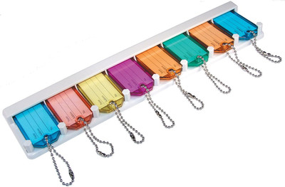 710930 Key Identification Tags and Organizer, 8-Pack, No Size, Assorted Colors