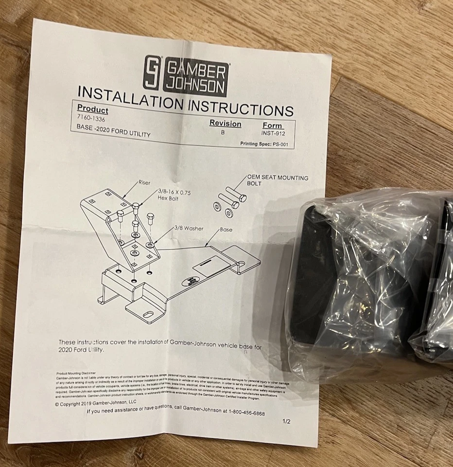New Gamber-Johnson Computer Base Mount # 7160-1336 - Image 2 of 4