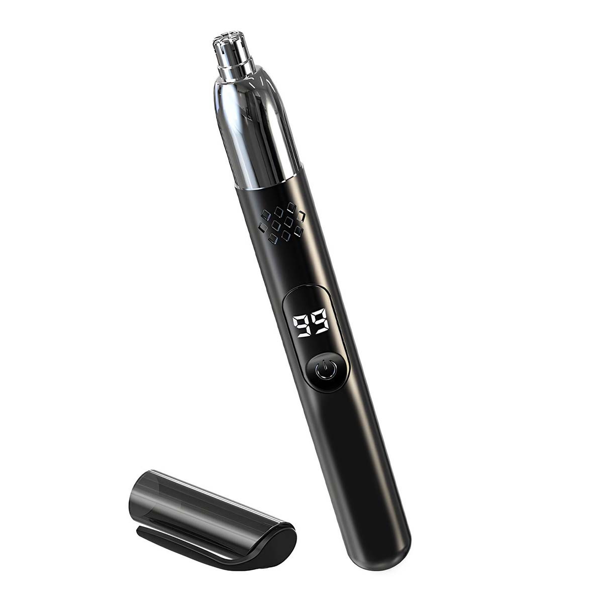 Tondeuse poils de nez rechargeable USB avec écran digital noir de précision