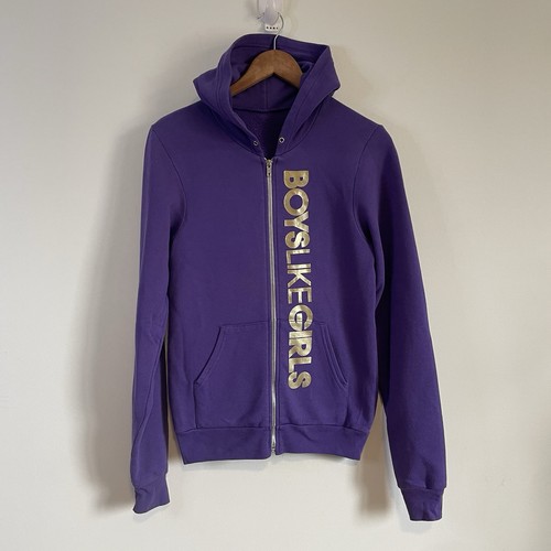 Boys Like Girls Band Hoodie Small Sweatshirt Y2K Pop-Punk Alt Emo Zip Gold VTG - Picture 7 of 13