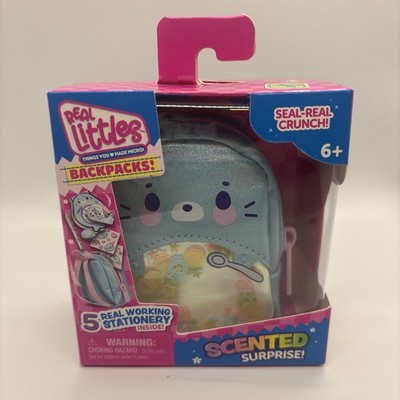 Real Littles Seal Real Crunch Mini Backpack 5 Stationery Pcs Scented RARE FIND 