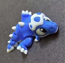 Blue Yoshi Egg T-Rex Dinosaurier 3D gedruckt Flexi Fidget Figur Anime Japan Gamer