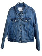 Old Navy Girls XL 14-16 Denim Jacket Blue Jean Classic Trucker Kids Fall Layer