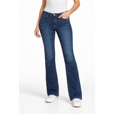 Seven7 Rocker Slim Boot Jeans Dark Wash Flap Pocket Denim Womens Size 10