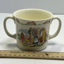 Vintage Royal Doulton BUNNYKINS Double Handled Mug Cup Made In England