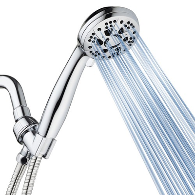 #ad AquaDance High Pressure 6 Setting 3.5 Chrome Face Handheld Shower with Hose for $26.80
