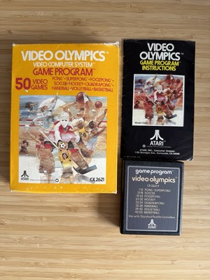 Video Olympics | ATARI CX 2600 Video Game Cartridge in Box CX-2621-P | 50 Spiele