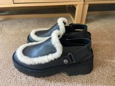 NEW UGG Women's Esmee Leather Slingback Clogs - Black SZ 10