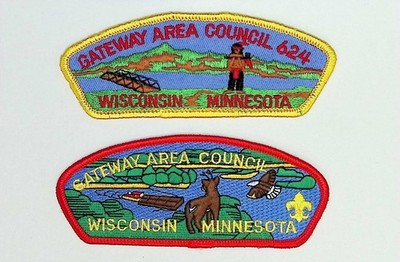 Gateway Area Council Boy Scout Council Patch CSP Lot of 2 WI MN