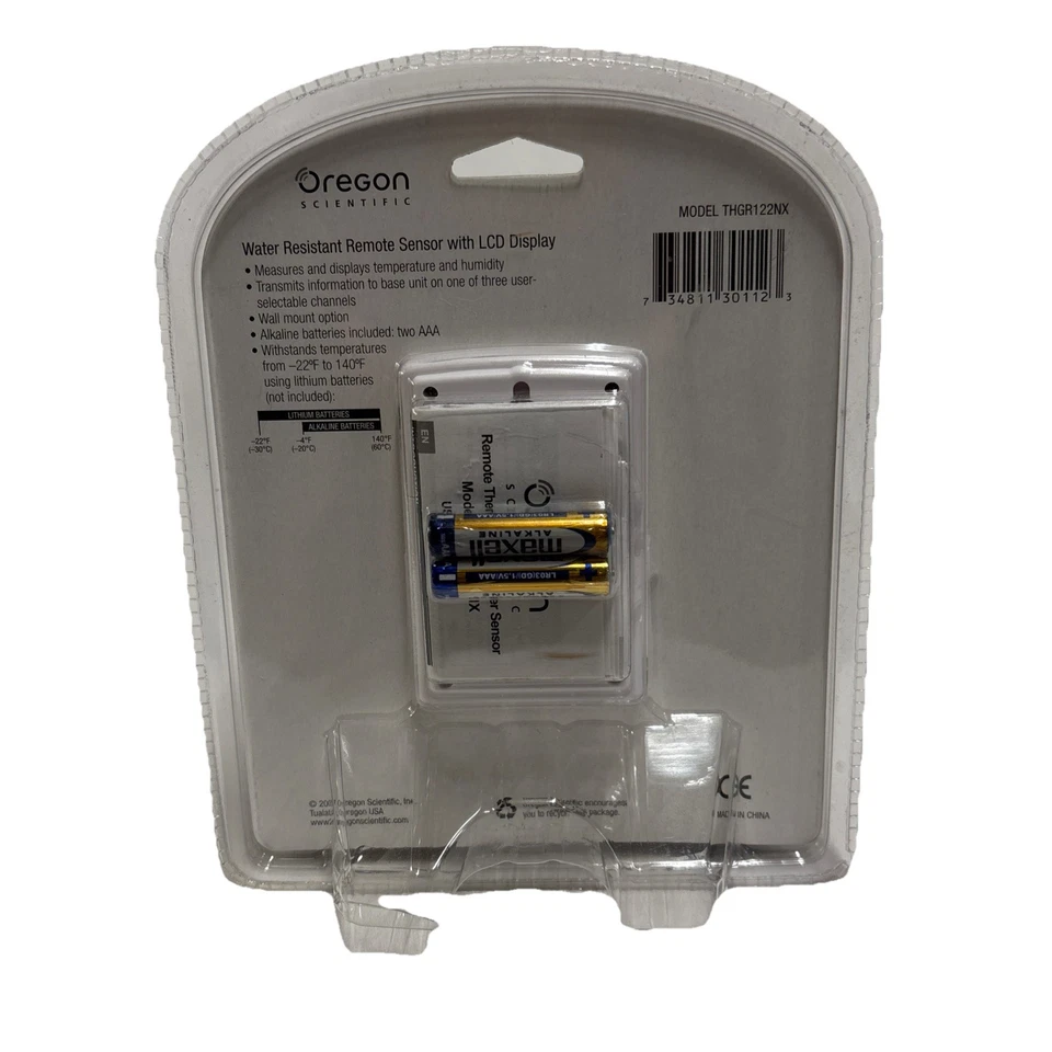 Oregon Scientific NMTTHX122NR-01 Control Remoto Termo-Higro Temperatura y Humedad Foto 2 de 2