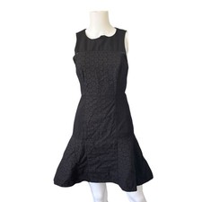 J Crew Collection Elegant Black Eyelet Sleeveless Dress Womens Size 2