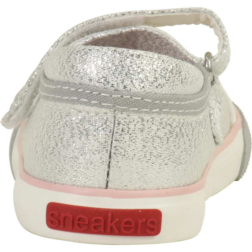 Zapatos See Kai Run para niñas pequeñas Marie Silver Glitter Mary Janes talla: 5T Foto 3 de 4