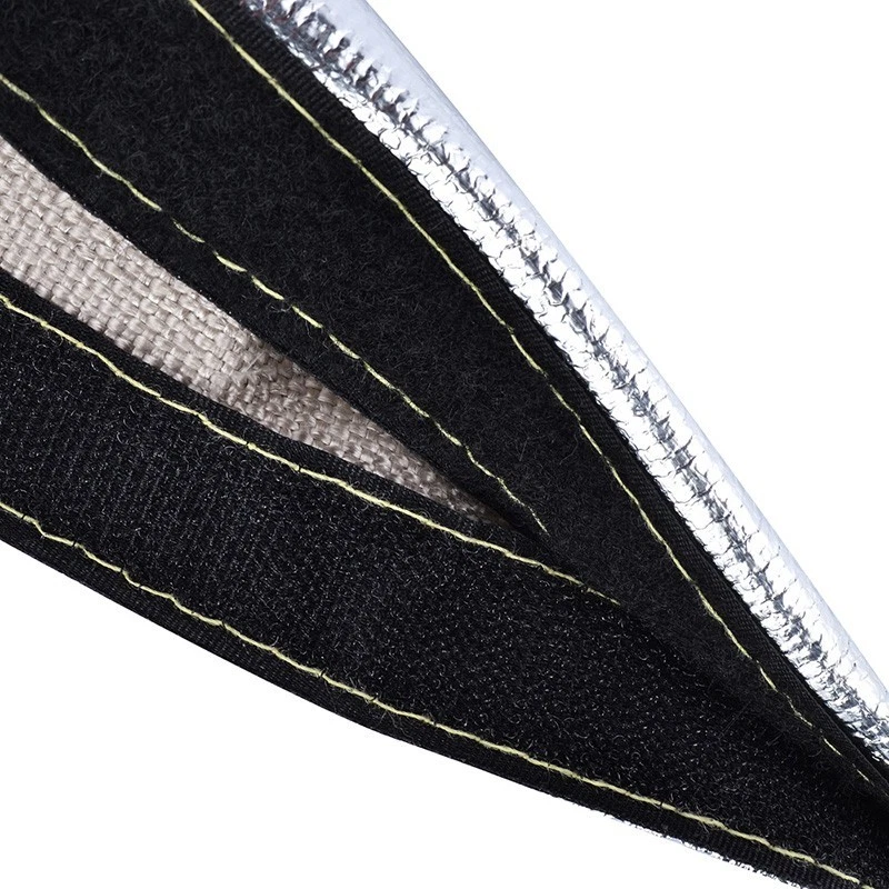 2M Roll Metallic Heat Shield Thermal Sleeve Insulated Wire Hose Protective Cover - Image 2 of 4