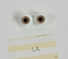 16mm Glass BJD doll eyes - Light Brown