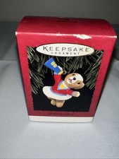 Vintage Hallmark Keepsake Ornament Yuletide Cheer Teddy Bear Cheerleader 1996