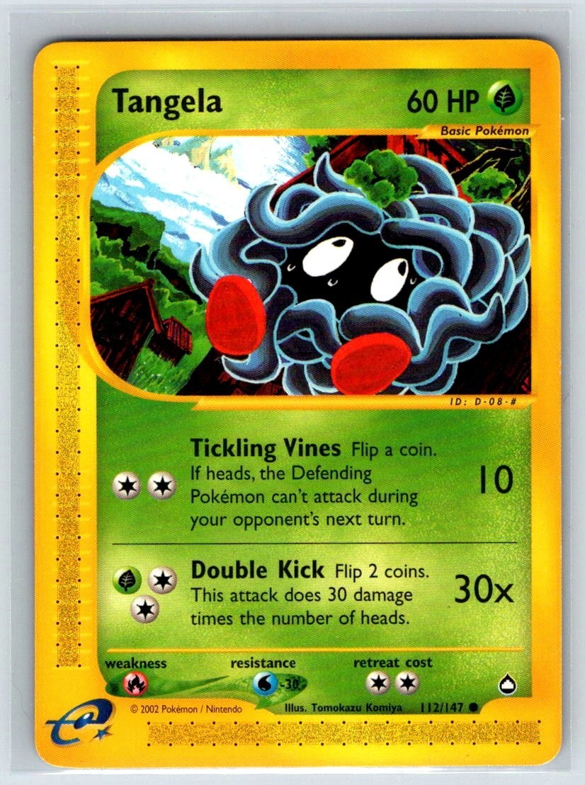 Tangela 112/147 Aquapolis Regular NM/LP Tomokazu Komiya Art