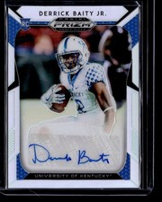 2019 Panini Prizm Draft Picks Derrick Baity Jr. Draft Picks Prizms Silver Auto