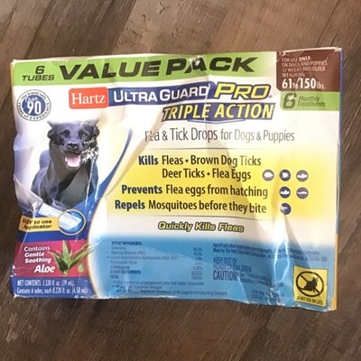 Hartz UltraGuard Pro Triple Action Flea & Tick Drops Dogs/Puppies 61-150 lb 6