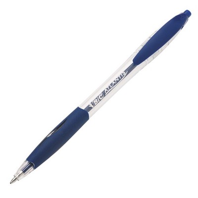 BIC Atlantis Clic Ball Pen 1.0mm Box of 12 - Blue Blue Refillable