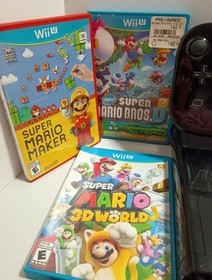 Wii U Console And Gamepad 32GB Bundle With Super Mario Maker - Mario 3d World