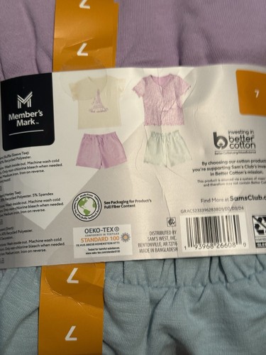 Member’s Mark Girls Size 7 4 Piece Everyday Playwear Set . New! Great Price! - Picture 5 of 5