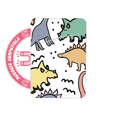 abbyrose Big Dino MagSafe Card Holder Pocket for iPhone 12 13 14 15 16 Pro Max - 第 1/1 張圖片
