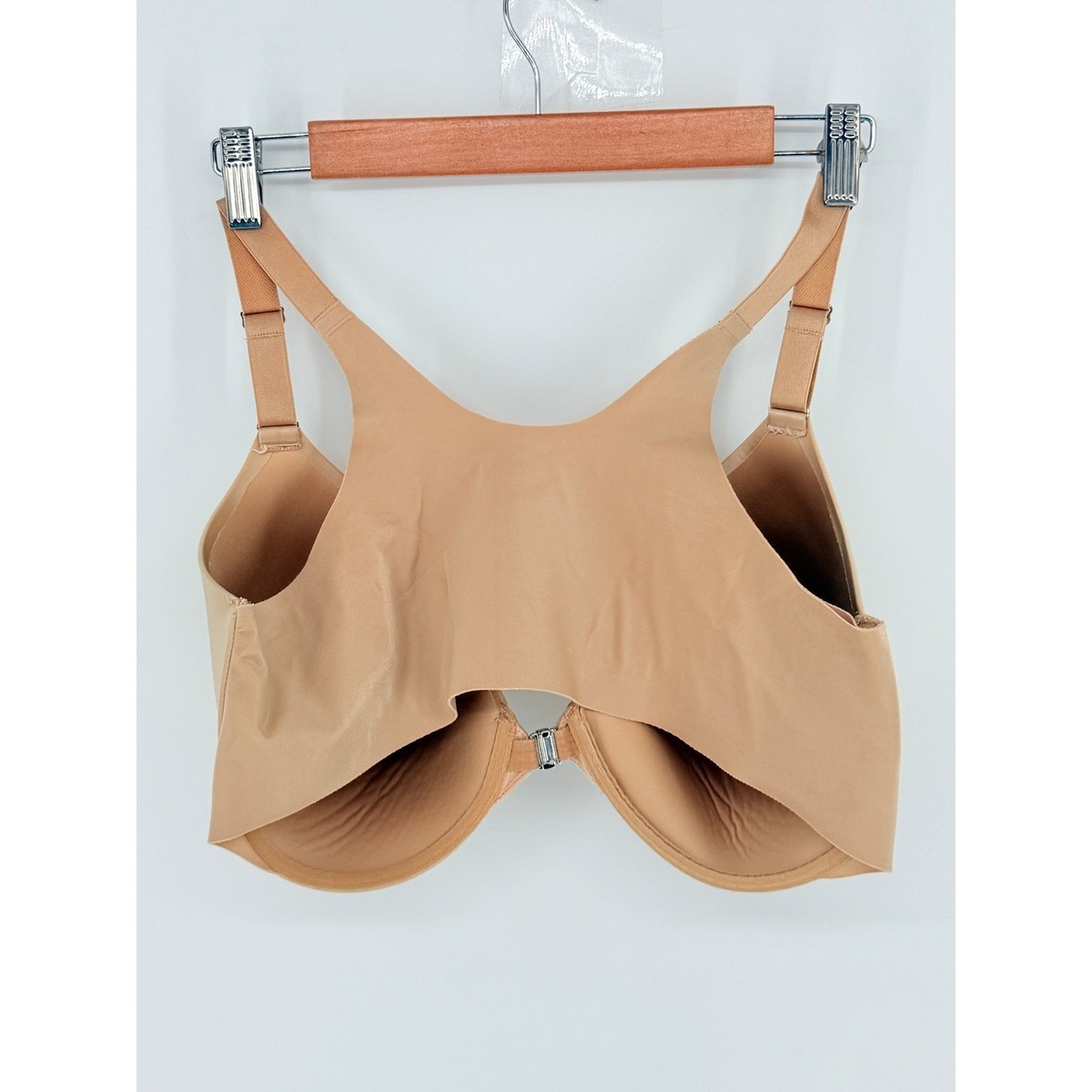 Soma Vanishing Back Full Coverage Front Close Bra Tan Plus Size 40DDD 011701 View 3