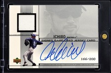 2002 Upper Deck Jis Ichiro Suzuki Game Jersey Autograph 166/200 Seattle Mariners