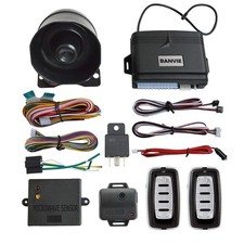 Universal Car Alarm System with Keyless Entry, Shock  Microwave Sensors, Kill S