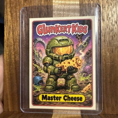 Glunkert Kids Halo Master Cheese Chief  Gpk Parody Art Card