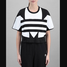 S Adidas Originals Womens Large Logo Crop Top