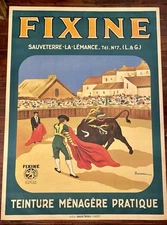Original Antique French Advertising Lithograph Poster by Fernande Rousseau (1925