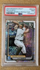 Topps Bowman Draft 2024 Chrome Nick Kurtz Sparkle Refractor PSA 9 Athletics