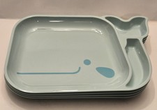 Toddler Divided Whale Melamine Plate in Blue By RicebyRice - Fun At Lunch Time 