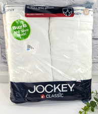 NEW SZ42  Vtg Jockey Classic Mens 2006 Full Rise Briefs Y-Front Fly 6 Pack White