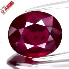 AIGS CERTIFIED Unheated 2.52ct Oval Natural Pigeon Blood Red Ruby Madagascar
