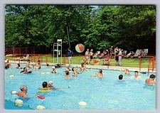 C.1950 SPRING VALLEY, NY VACATION CAMP FOR THE BLIND SWIMMING POOL Postcard P45