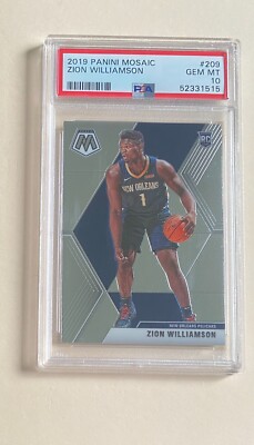 2019 Panini Mosaic #209 Zion Williamson RC rookie PSA 10 #S1794 | eBay