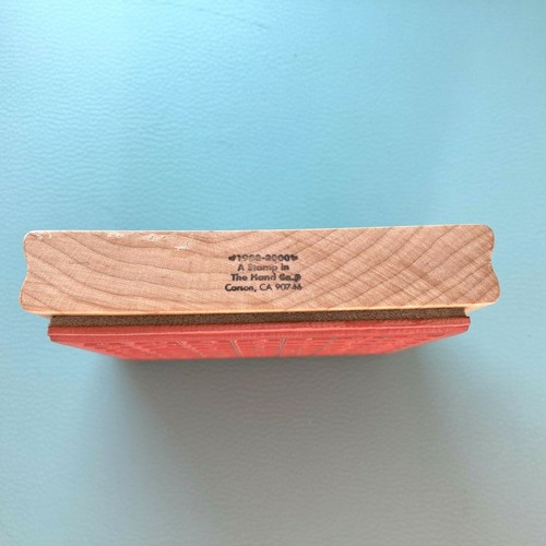 NEW A Stamp in the Hand- LETTER BLOCK- Wood Mount Rubber Stamp - Picture 3 of 5