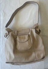 See By Chloe “Funny Love”Beige Luxury Designer Hobo Shoulder Bag Logo  $495 NWOT