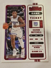 Davion Mitchell 2022-23 Panini Contenders Red Game Ticket #59 Kings