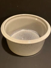 Vintage Grey Blue Speckled Stoneware Crock 3.5  by 6.25 