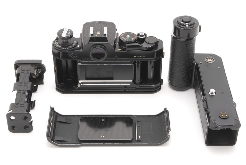 Exc+4] Nikon FE Black SLR Film Camera Body with MD-12 motor drive