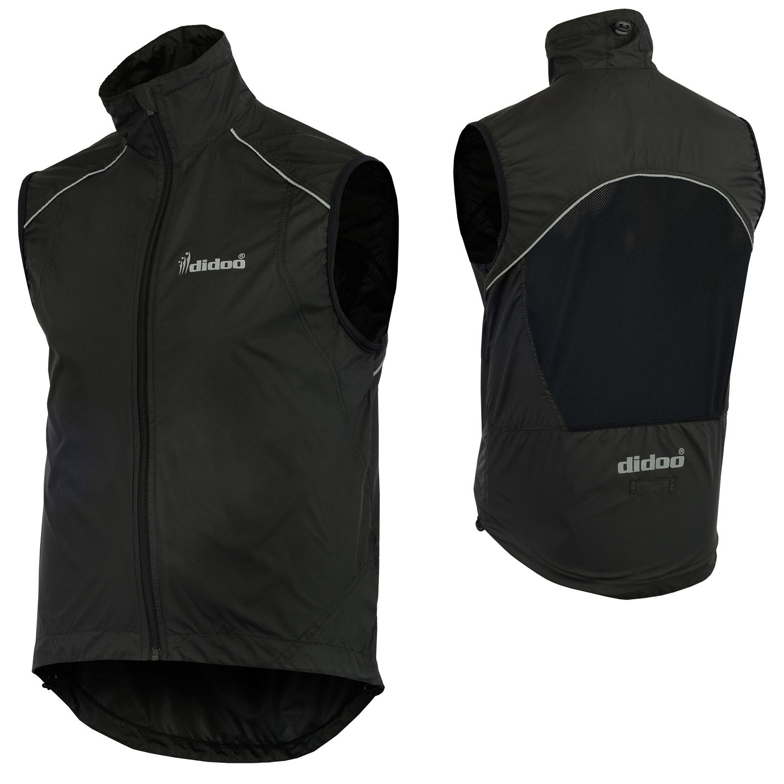 Didoo Mens Cycling Gilet Lightweight Wind Resistant Breathable Jacket Reflective eBay