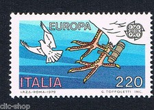 ITALIA 1 FRANCOBOLLO EUROPA CEPT COLOMBI VIAGGIATORI 1979 nuovo**