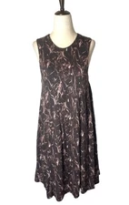 Silence + Noise UO Dress Women Small Purple Marbled Print Swing Tunic Mini NWT
