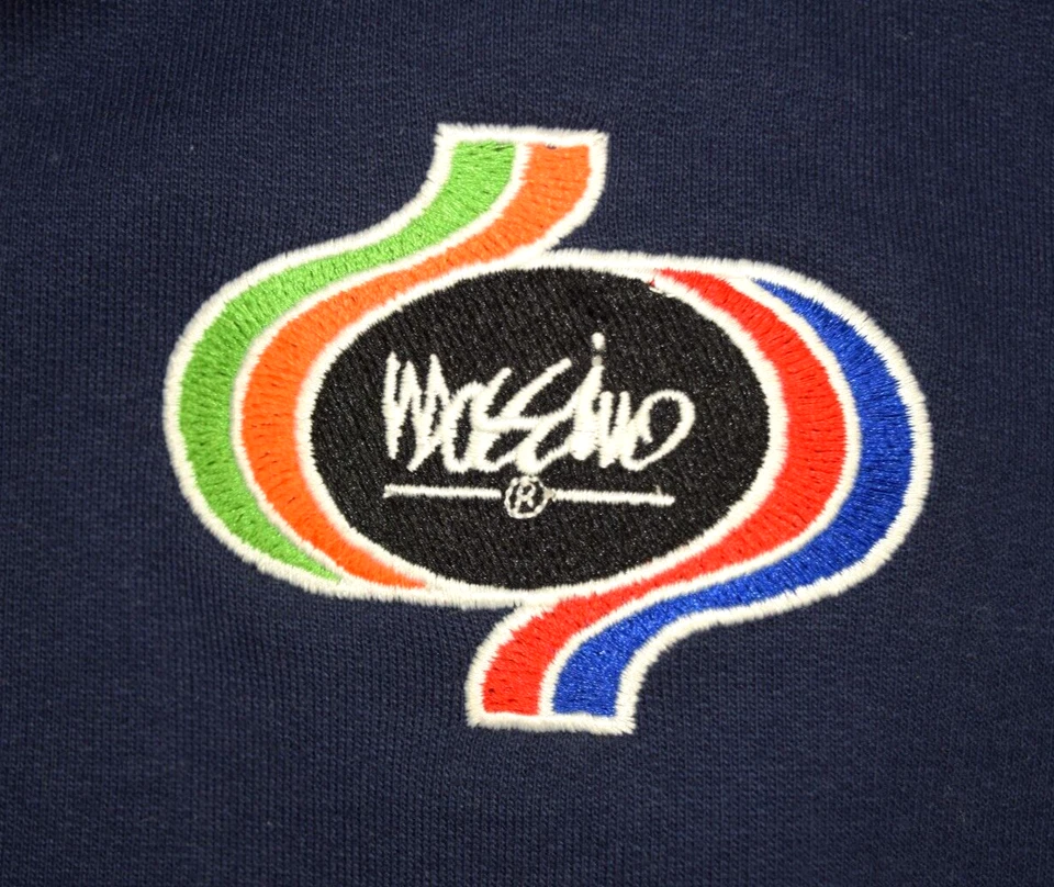 Vintage Sweatshirt Mossimo Size L 80s 90s Unique Color Pop Patch V Collar NWT - Image 2 of 4